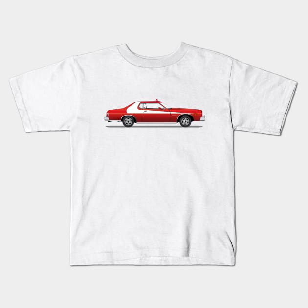 Starsky and Hutch Car Gran Torino Kids T-Shirt by Iftis